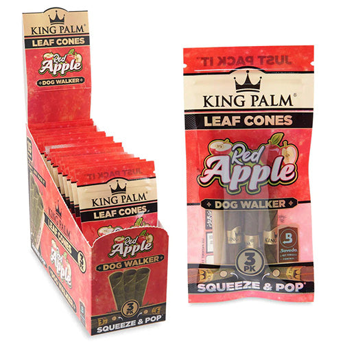 [M1288] KING PALM Cones 70mm Size Red Apple 3-Pack 15ct