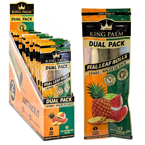 [M1291] KING PALM King Size Dual Pack Pine Drip & Watermelon 2-Pack 20ct