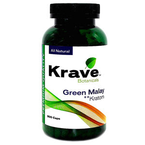 [M1318] KRAVE Kratom Green Malay Caplets 300/1ct