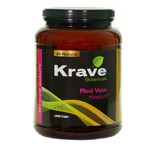[M1350] KRAVE Kratom Red Vein Caplets 1,000/1ct