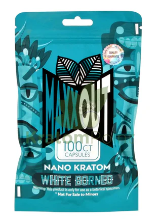 [M1385] MAXXOUT Kratom White Borneo Capsules 100ct