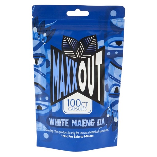 [M1386] MAXXOUT Kratom White Maeng Da Capsules 100ct