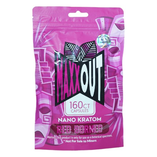 [M1388] MAXXOUT Kratom Red Borneo Capsules 160ct