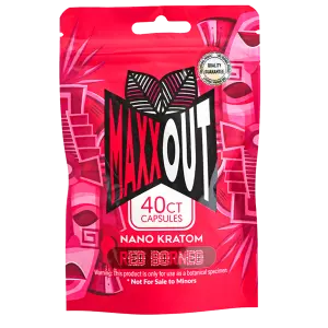[M1396] MAXXOUT Kratom Red Borneo Capsules 40ct