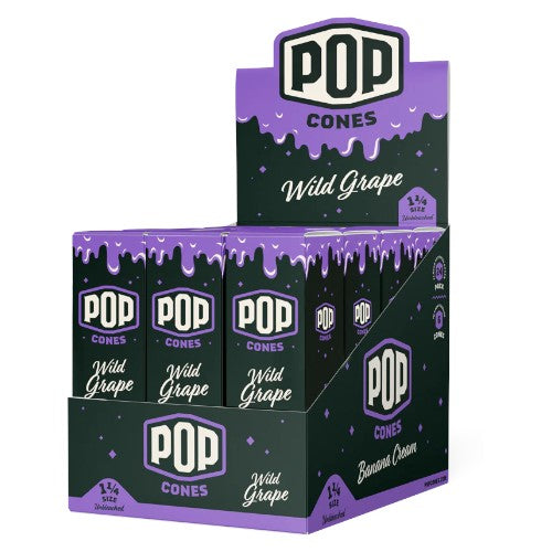 [M1443] POP CONES Unbleached Cones Wild Grape 11/4 Size 6/24ct