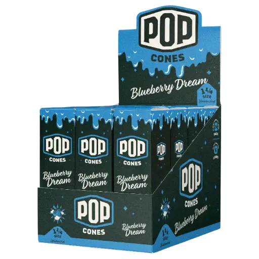 [M1444] POP CONES 2.0 Unbleached Cones Blueberry Dream 11/4 Size 6/24ct