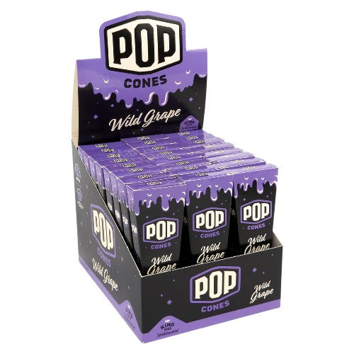 [M1463] POP CONES Unbleached Cones Wild Grape King Size 3/24ct