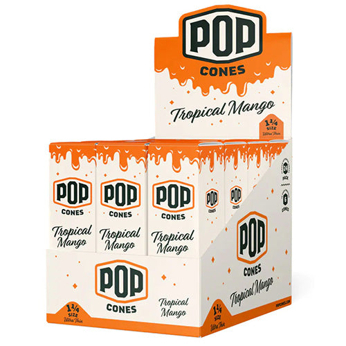 [M1484] POP CONES Ultra Thin Cones Tropical Mango 11/4 Size 6/24ct