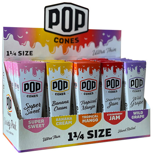 [M1511] POP CONES Ultra Thin Cones Variety Pack 11/4 Size 6/25ct