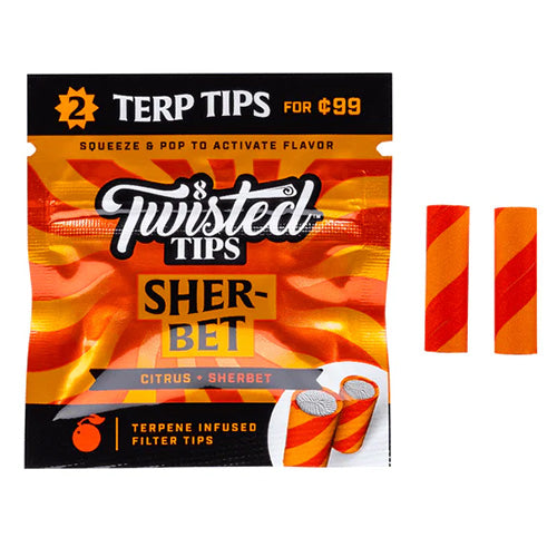 [M1567] TWISTED TIPS Terpene Infused Tips Sherbet 2 for $0.99 24ct
