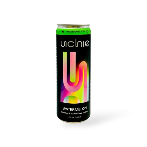 [M1571] UCHIE Kratom & Kava Seltzer 25MIT Watermelon 12oz 1ct