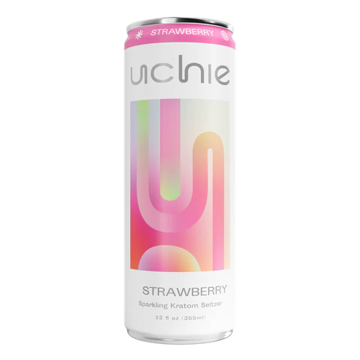 [M1575] UCHIE Kratom Seltzer 50MIT Strawberry 12oz 1ct