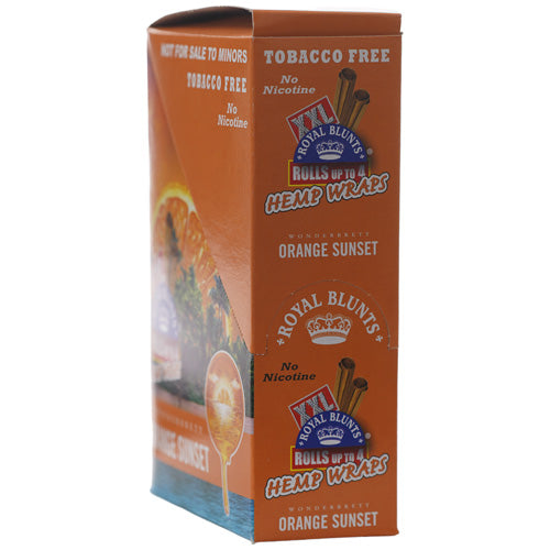 [M1591] XXL WONDERBRETT Hemp Wraps Orange Sunset 25ct