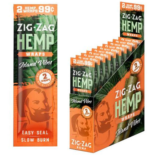 [M1593] ZIG ZAG Hemp Wraps Island Vibes 2-Pack 25ct