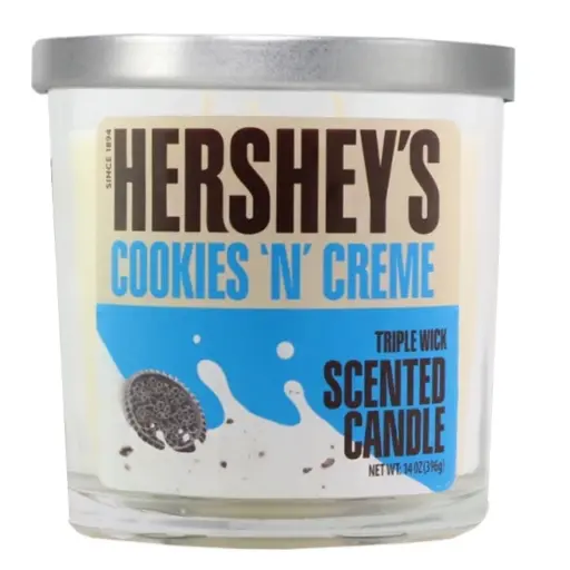[M1613] SWEET TOOTH 14oz Hershey Cookies N' Cream Candle 4ct