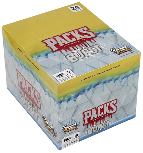 [M1687] PACKS BURST Unbleached Cones Banana Flambé King Size 3/24ct