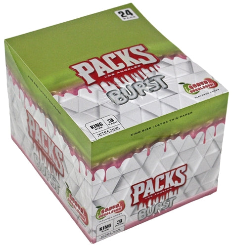 [M1692] PACKS BURST Ultra Thin Cones Guava Bubblegum King Size 3/24ct