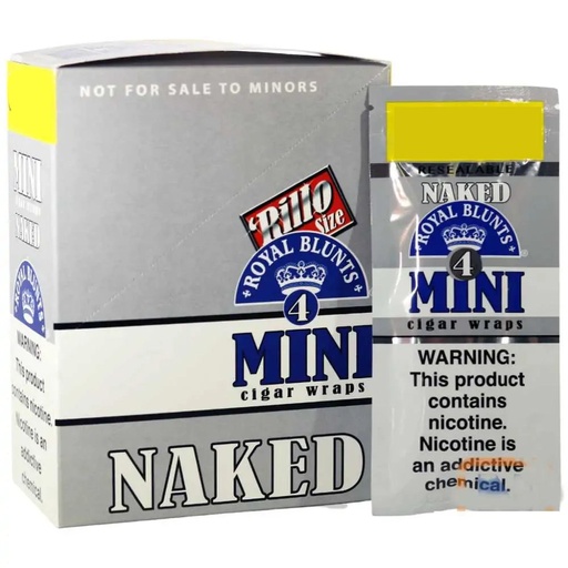 [M1695] ROYAL BLUNTS Mini Cigar Wraps Naked 4-Pack 15ct