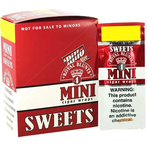 [M1697] ROYAL BLUNTS Mini Cigar Wraps Sweet 4-Pack 15ct