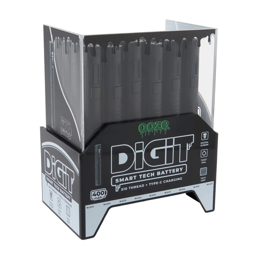 [M1732] OOZE Digit 510 Battery Display Black 24ct