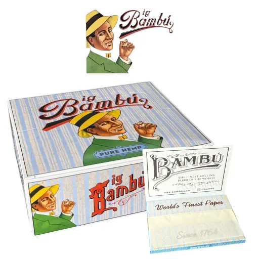 [M1812] BAMBU Pure Hemp Big Papers 50ct