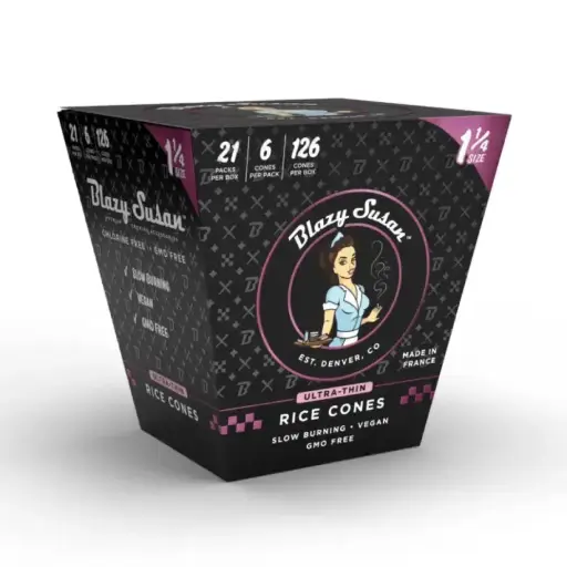 [M1815] BLAZY SUSAN Rice Cones Display 11/4 Size 6/21ct