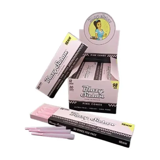 [M1824] BLAZY SUSAN Pink Cones Display 98mm Size 20/12ct