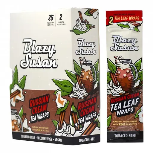 [M1843] BLAZY SUSAN Tea Leaf Russian Cream Wraps 2/25ct