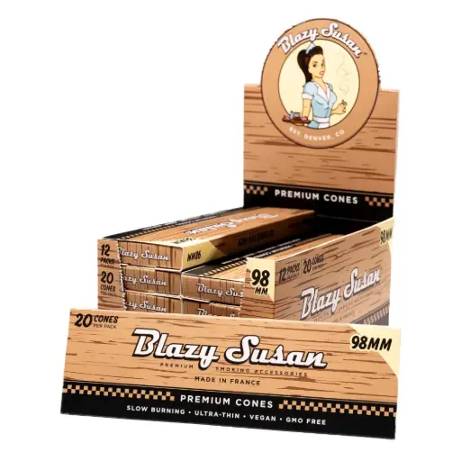 [M1844] BLAZY SUSAN Unbleached Cones Display 98mm Size 20/12ct