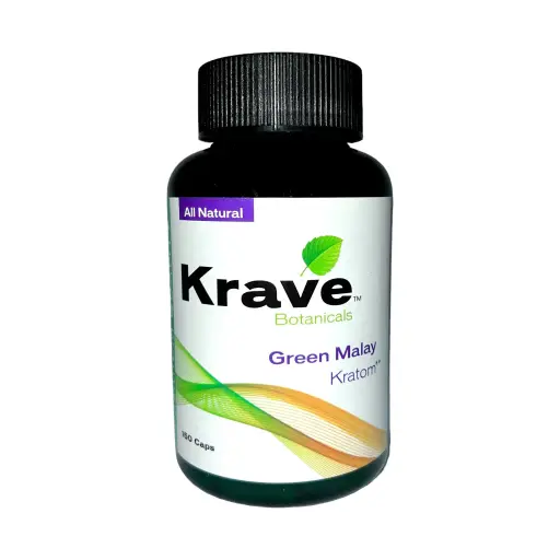 [M1863] KRAVE Kratom Green Malay Caplets 150/1ct