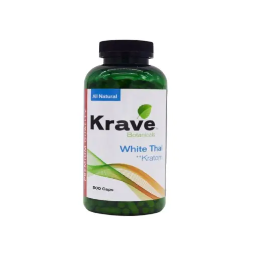 [M1873] KRAVE Kratom White Thai Caplets 500/1ct