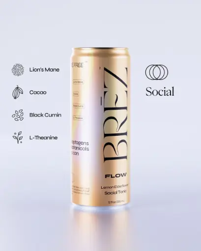 [M1908] BREZ Flow Lion's Mane Infused Tonic Lemon12oz 1ct