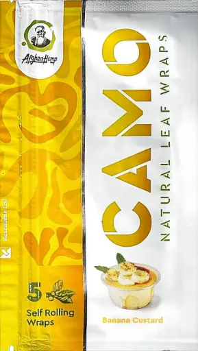 [M1912] CAMO Natural Leaf Wraps Banana Custard 5-Pack 25ct