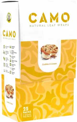 [M1914] CAMO Natural Leaf Wraps Cookies & Cream 5-Pack 25ct