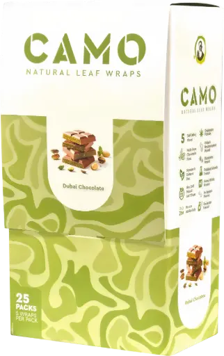 [M1915] CAMO Natural Leaf Wraps Dubai Chocolate 5-Pack 25ct