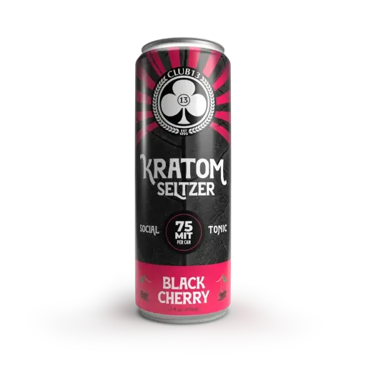 [M1924] CLUB 13 KRATOM Seltzer 75MIT 12oz Black Cherry 1ct