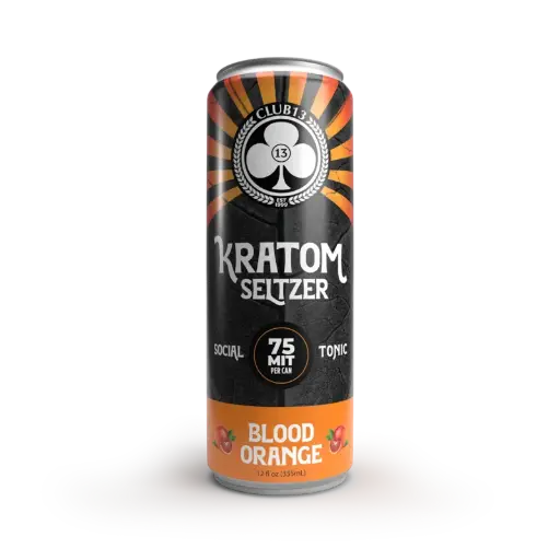 [M1925] CLUB 13 KRATOM Seltzer 75MIT 12oz Blood Orange 1ct