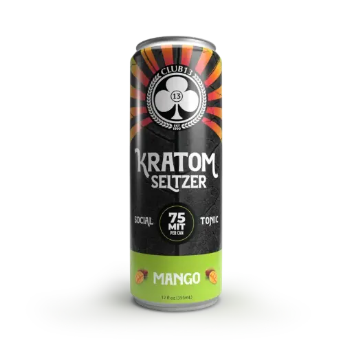 [M1926] CLUB 13 KRATOM Seltzer 75MIT 12oz Mango 1ct