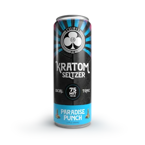 [M1927] CLUB 13 KRATOM Seltzer 75MIT 12oz Paradise Punch 1ct