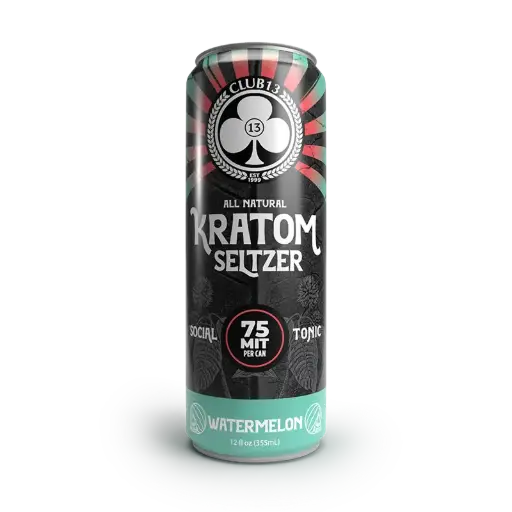 [M1928] CLUB 13 KRATOM Seltzer 75MIT 12oz Watermelon 1ct