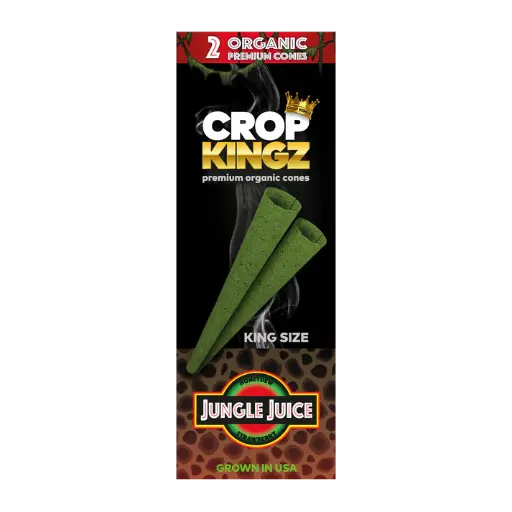 [M1955] CROP KINGZ Organic Hemp Cones King Size 2-Pack Jungle Juice 10ct
