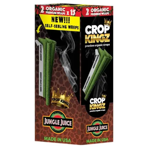 [M1966] CROP KINGZ Self-Sealing Organic Wraps Jungle Juice 15ct