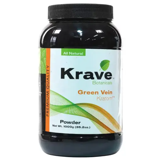 [M2002] KRAVE Kratom Green Vein Powder 1,000g 1ct