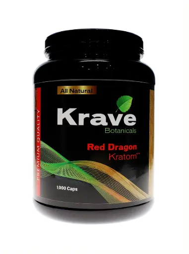 [M2003] KRAVE Kratom Red Dragon Caplets 1,000/1ct