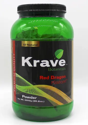 [M2008] KRAVE Kratom Red Dragon Powder 1,000g 1ct