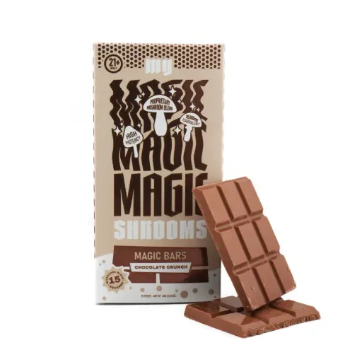 [M2047] MY MAGIC SHROOMS Chocolate Bar Chocolate Crunch 15/6ct