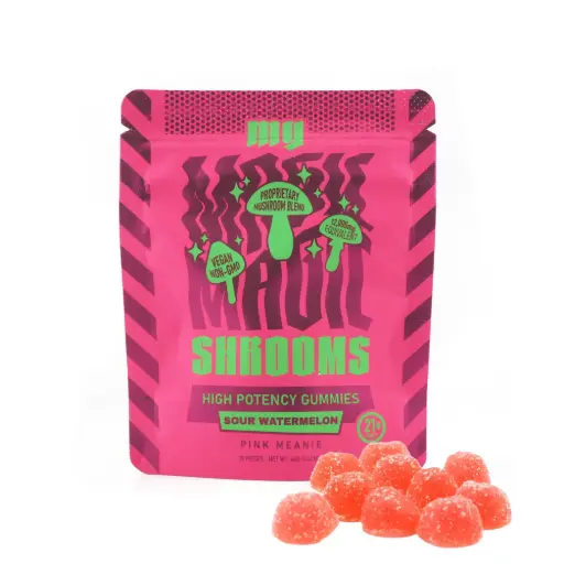 [M2054] MY MAGIC SHROOMS Gummies Pink Meanie (Sour Watermelon) 6/10ct