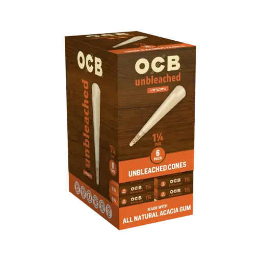 [M2064] OCB Cones Unbleached 11/4 Size 6/24ct