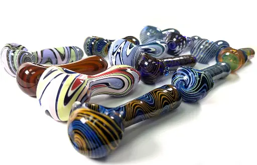 [HP-Deal-AB16] Hand Pipe Deal - AB16 - (Pack of 12) BUNDLE 4.5"/5" WIGWAG ART DELUXE PIPE