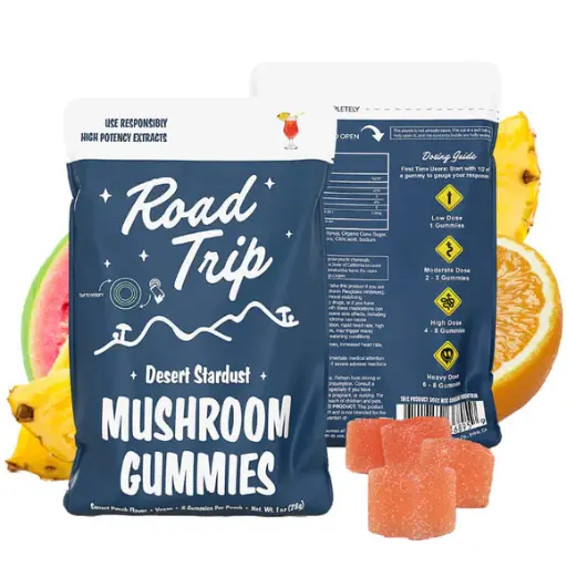 [AM050085] Road Trip Magic Mushroom Gummies (8 Gummies per Pack) - Sunset Punch